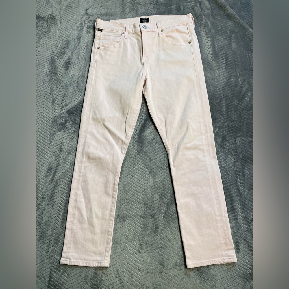 Citizens of‎ Humanity Elsa Midrise Slim Fit Crop Jeans Pale Pink 27